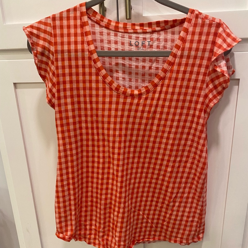 Loft gingham top